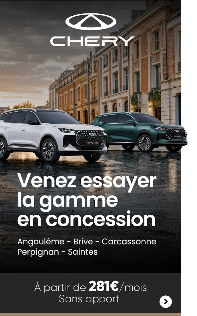 Réservez votre essai Chery